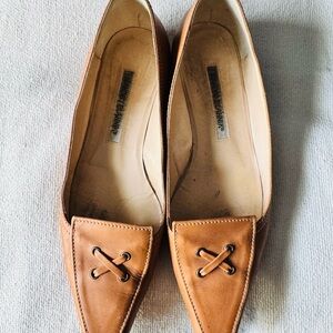 Manolo Blahnik Brown Leather Flats 38